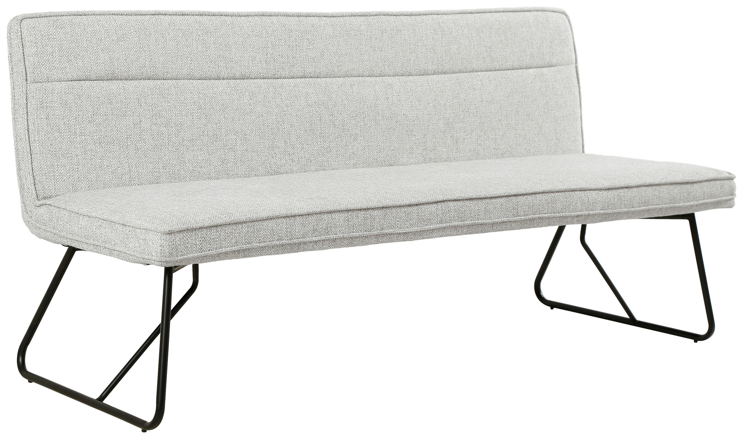 SITZBANK 180/84/65 cm  in Schwarz, Beige  - Beige/Schwarz, Design, Textil/Metall (180/84/65cm) - Carryhome