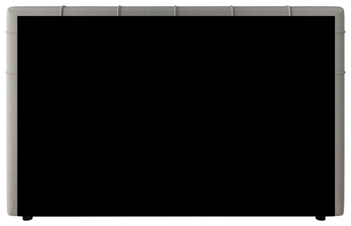 BOXSPRINGBETT 180/200 cm,  in Hellgrau, H3 = fest  - Hellgrau/Schwarz, KONVENTIONELL, Kunststoff/Textil (180/200cm)