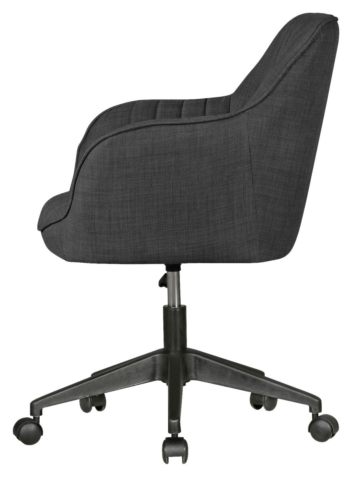 OTOČNÁ ŽIDLE, tkaná látka, antracitová - černá/antracitová, Moderní, textil/plast (65/83/65cm) - MID.YOU