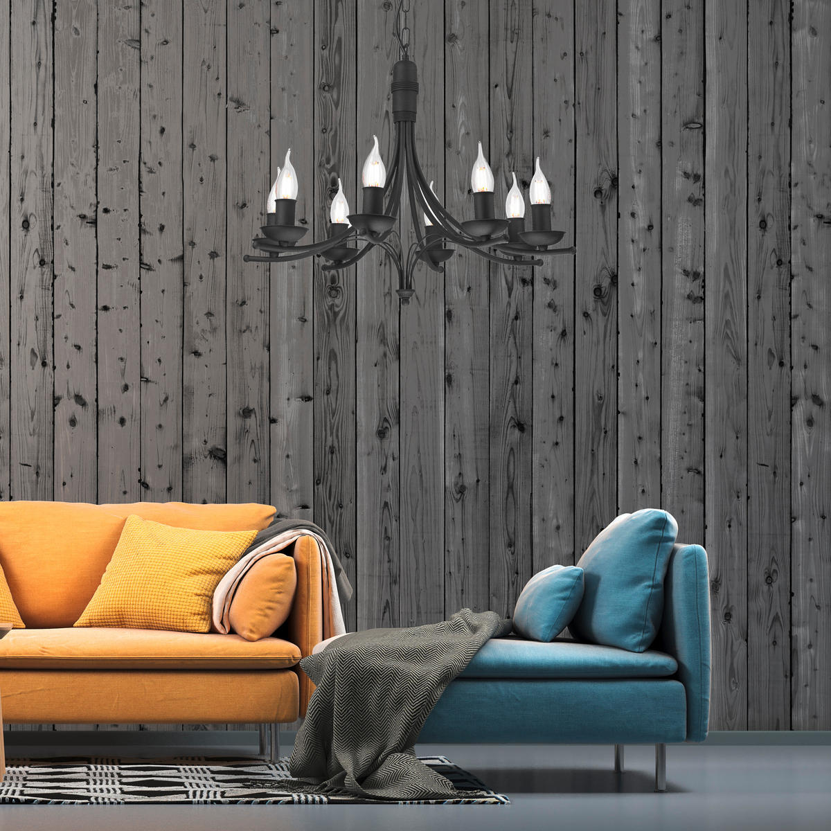 PENDELLEUCHTE 58/100 cm  - Schwarz Hochglanz, KONVENTIONELL, Metall (58/100cm)
