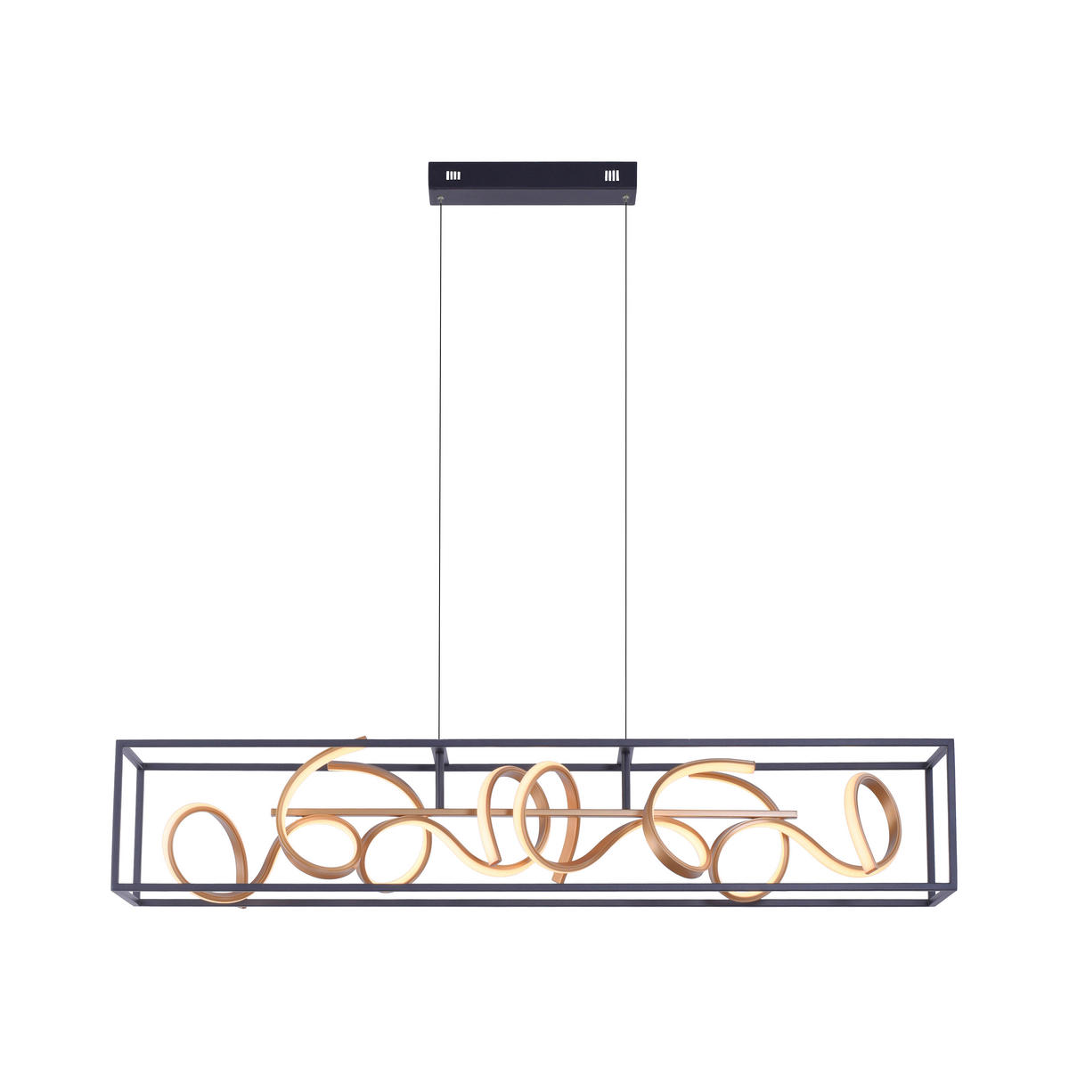 LED-HÄNGELEUCHTE Selina 114,5/25/25 cm   - Schwarz, Design, Kunststoff/Metall (114,5/25/25cm) - Paul Neuhaus