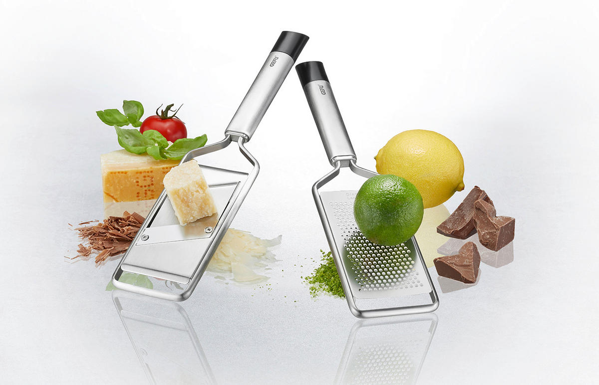 REIBE  - Silberfarben/Schwarz, KONVENTIONELL, Kunststoff/Metall (7/1,9/28,2cm) - Gefu