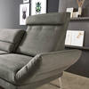 ECKSOFA Graphitfarben Mikrofaser  - Chromfarben/Graphitfarben, Design, Textil/Metall (176-217/273-327cm) - Dieter Knoll