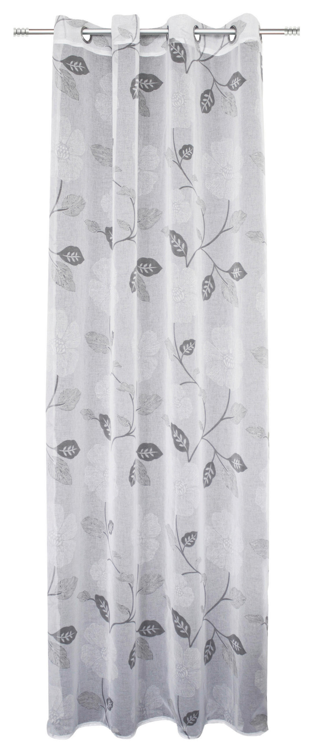Vorhang Mit Ösen Iver 140x245 cm Silber