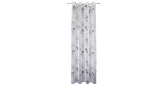 Vorhang mit Ösen Iver B: 140 cm Silber - Grau, MODERN, Textil (140/245cm) - Luca Bessoni