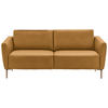 2-SITZER-SOFA Echtleder Currygelb  - Currygelb/Eichefarben, Natur, Leder/Holz (207/86/87cm) - Valnatura