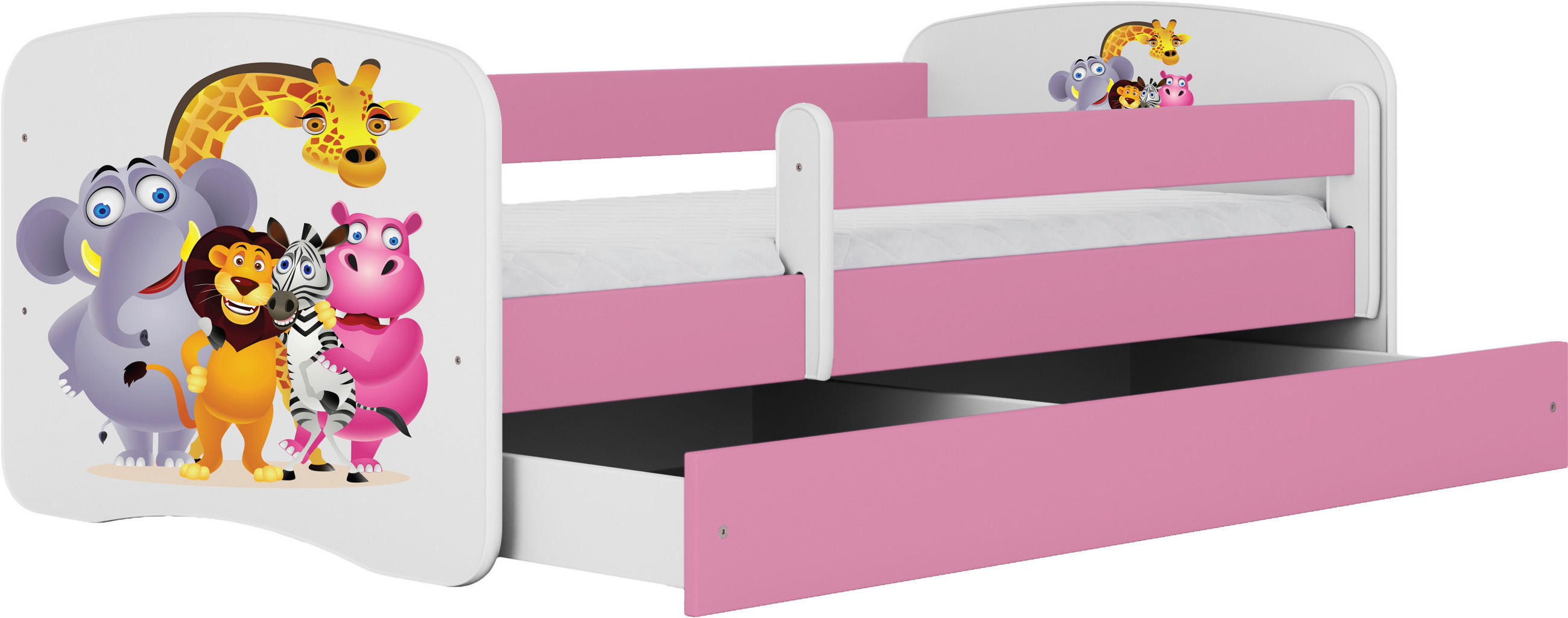 KINDER-/JUNIORBETT - Pink/Birkefarben, MODERN, Holz/Holzwerkstoff (80/160cm) - MID.YOU
