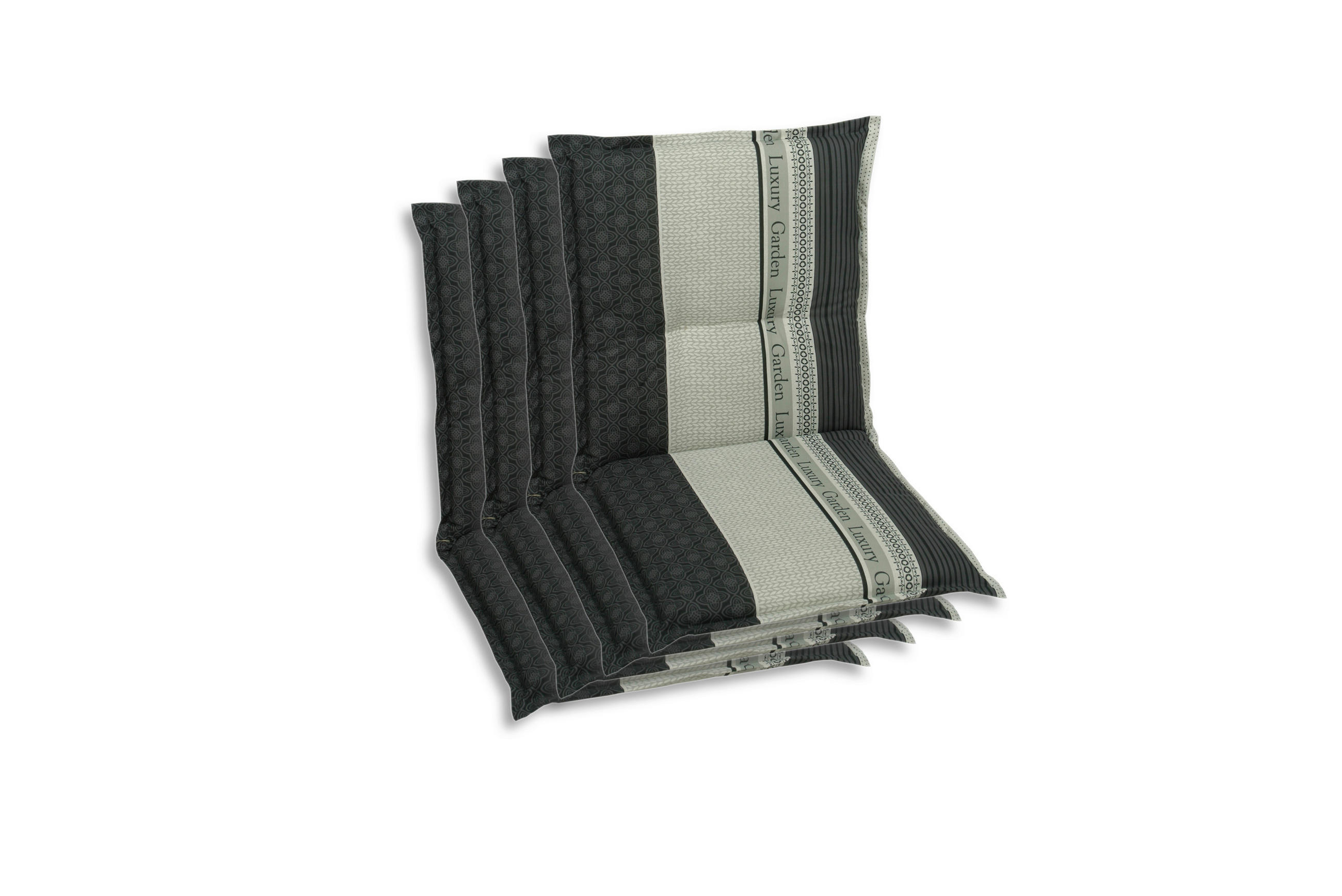 SESSELAUFLAGENSET Schriftzug  - Anthrazit, Basics, Textil (50/7/100cm)