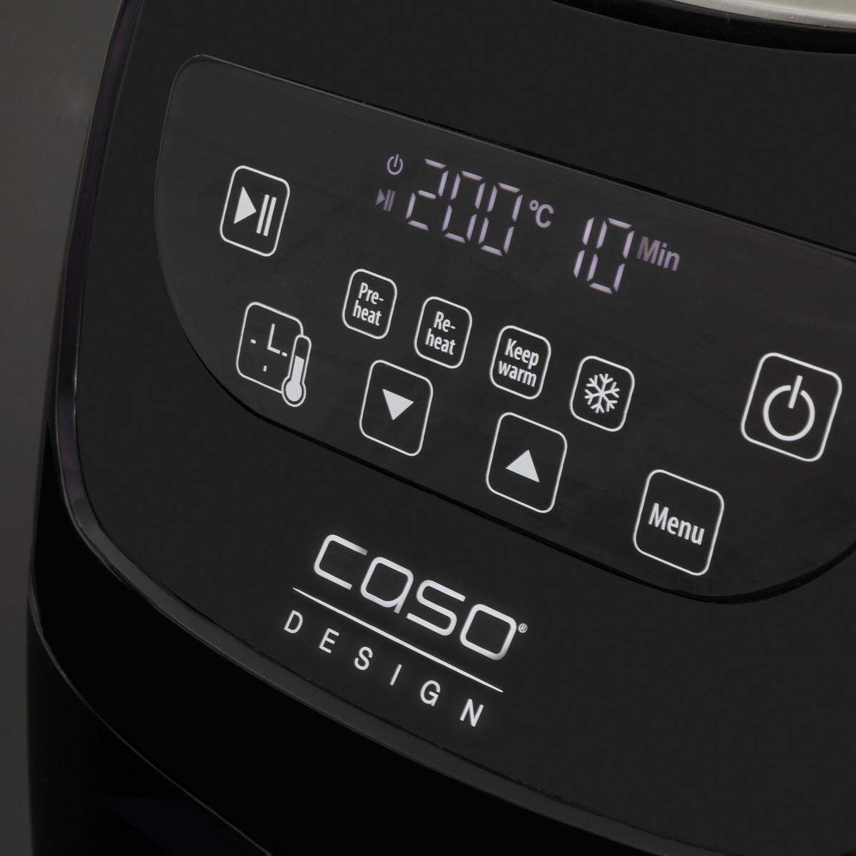 HEIßLUFTFRITTEUSE 3 L  - Schwarz, Basics, Kunststoff (28,5/30/37cm) - CASO Design