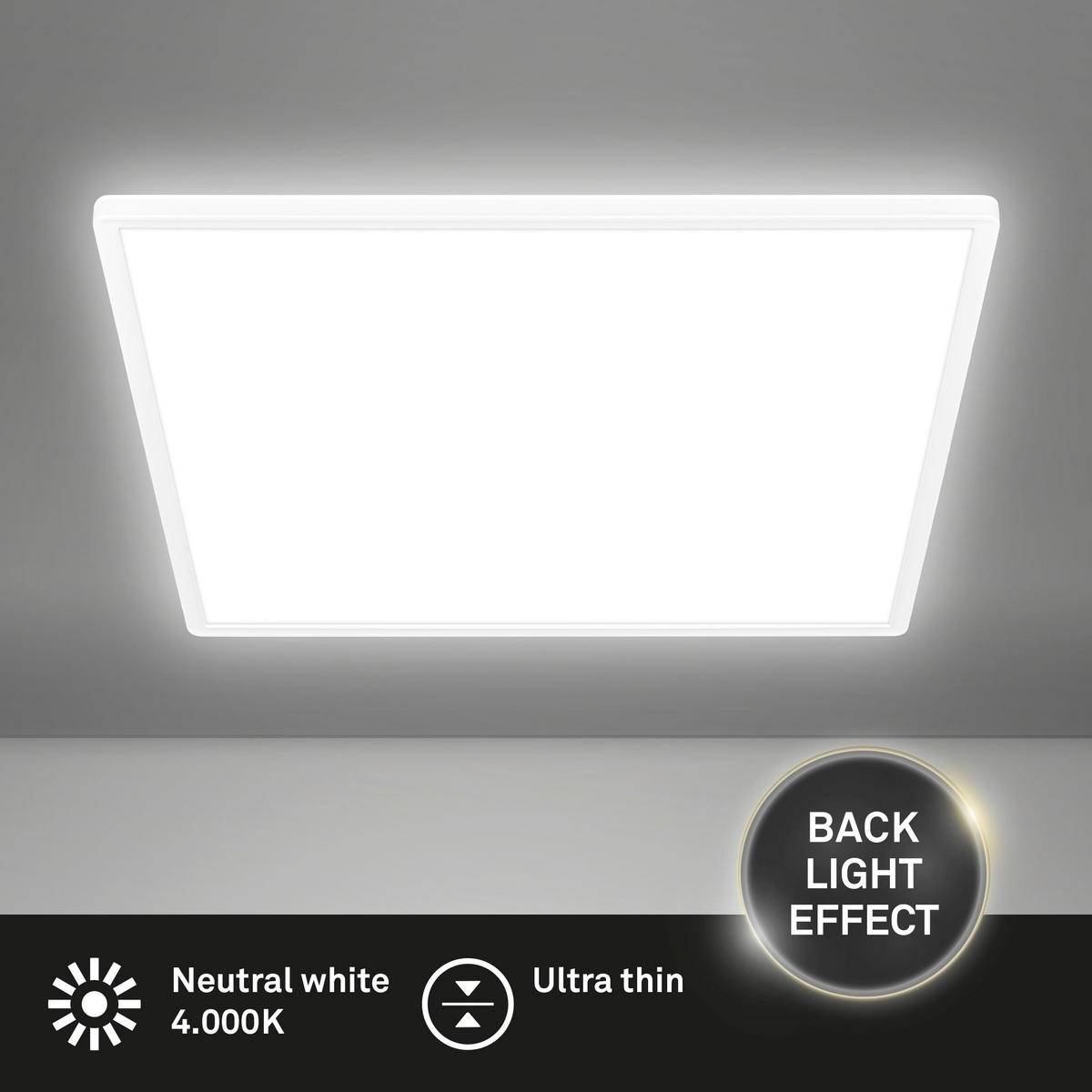 LED-PANEEL Tava 56/56/2,5 cm   - Weiß, Basics, Kunststoff (56/56/2,5cm)