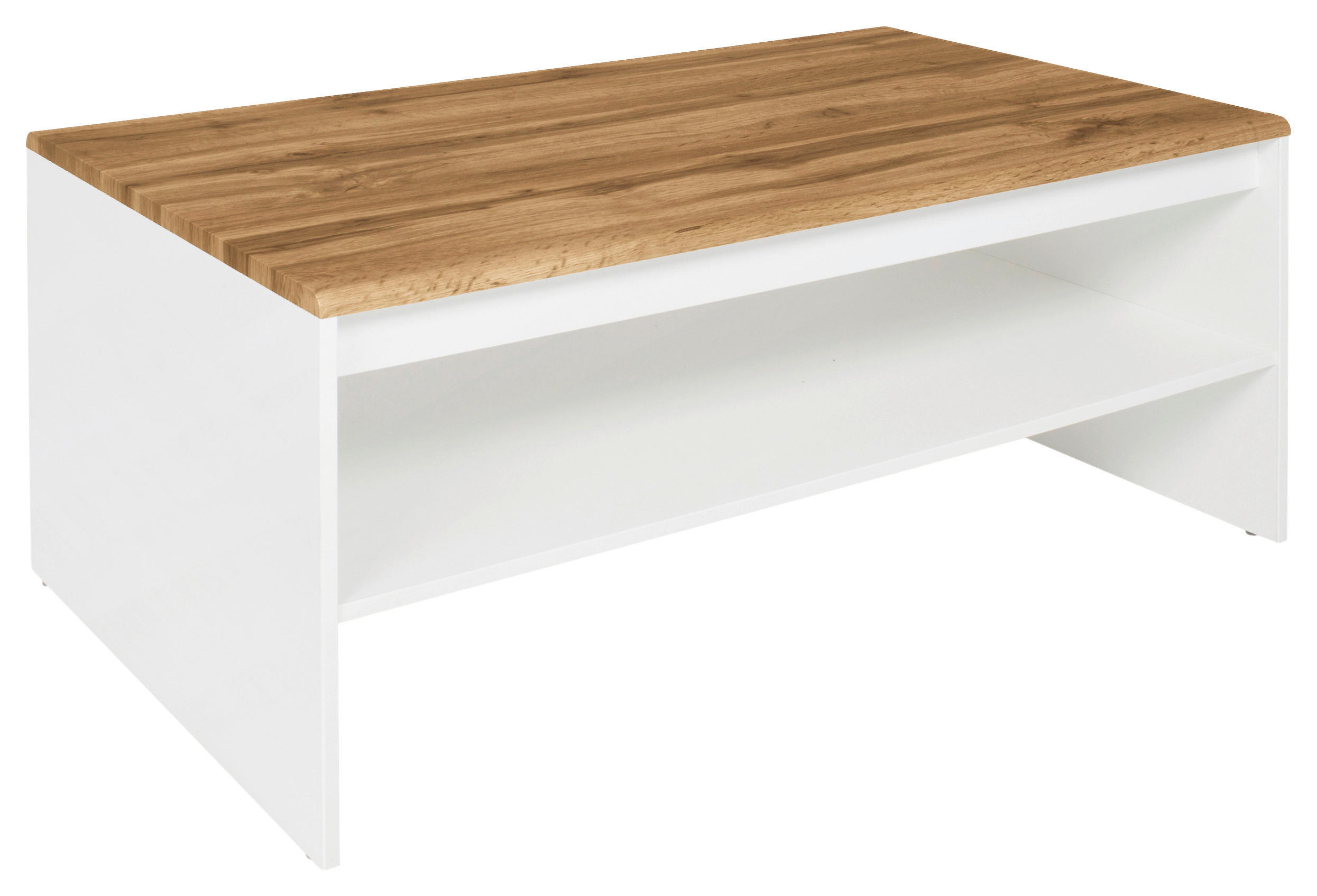 COUCHTISCH in Holzwerkstoff 110/65/45,5 cm  - Eiche Wotan/Weiß, Design, Holzwerkstoff (110/65/45,5cm)