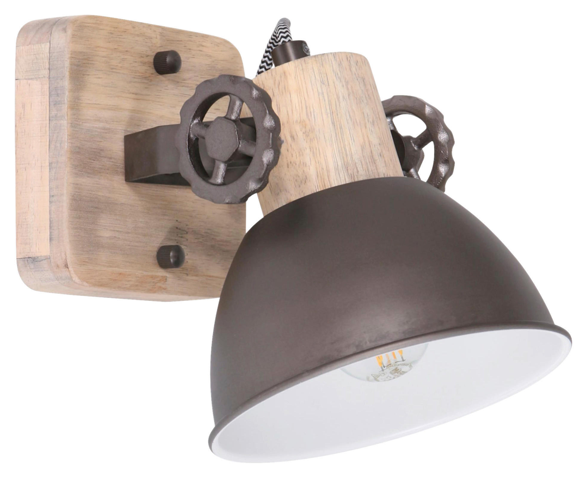 DECKENSPOTS 15/19/17 cm - Anthrazit, Trend, Holz/Metall (15/19/17cm)
