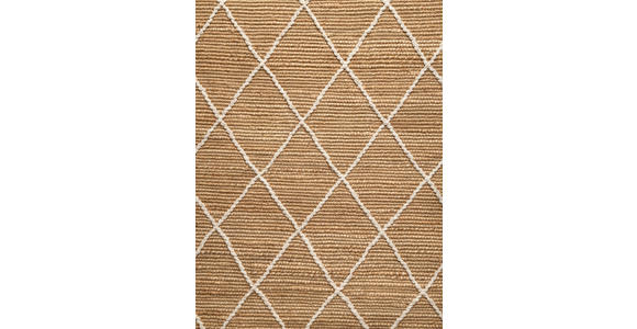 FLACHWEBETEPPICH 200/300 cm Kunu Weiß, Sandfarben - Sandfarben/Weiß, Basics, Textil (200/300cm) - Novel