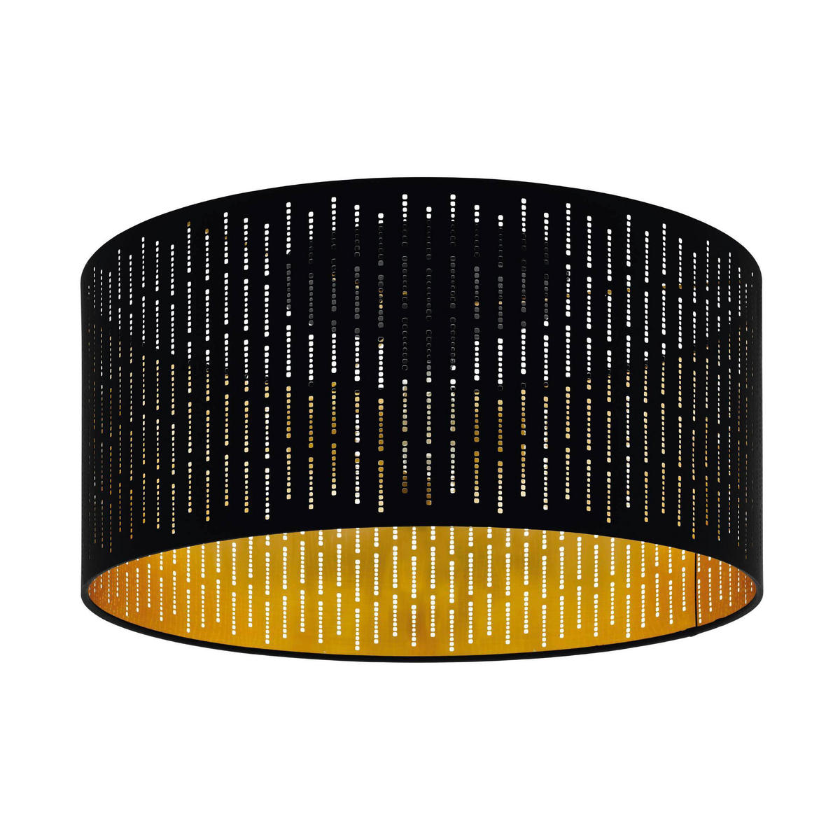 TAKLAMPA Varillas 47,5/24 cm  - svart/guldfärgad, Design, metall/textil (47,5/24cm) - Eglo