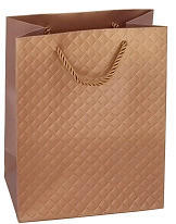 GESCHENKTASCHE  - Cognac, Basics, Papier (18/23/10cm)