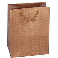 GESCHENKTASCHE  - Cognac, Basics, Papier (18/23/10cm)