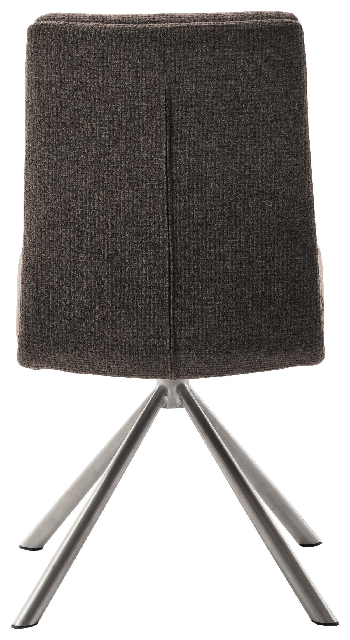 STUHL  in Edelstahl Webstoff Metall, Textil  - Edelstahlfarben/Cappuccino, Design, Textil/Metall (47/90/64cm) - Dieter Knoll