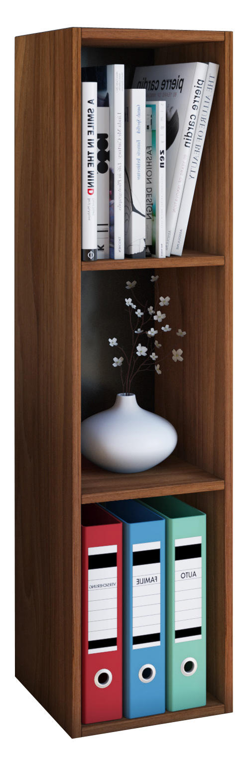AKTENREGAL Nussbaumfarben  - Nussbaumfarben, Basics, Holzwerkstoff (34/107/29cm) - MID.YOU