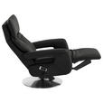 RELAXSESSEL in Leder Anthrazit  - Edelstahlfarben/Anthrazit, Design, Leder/Metall (78/112/85cm) - Cantus