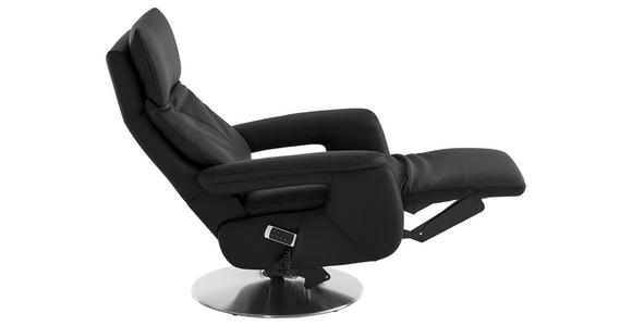 RELAXSESSEL in Leder Anthrazit  - Edelstahlfarben/Anthrazit, Design, Leder/Metall (78/112/85cm) - Cantus