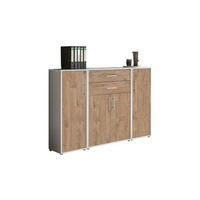 AKTENSCHRANK Grau, Eichefarben  - Eichefarben/Grau, MODERN, Holzwerkstoff (172,6/113,6/33cm) - MID.YOU