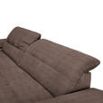 ECKSOFA in Mikrofaser Hellbraun 180/265 cm - Chromfarben/Hellbraun, Design, Textil/Metall (180/265cm) - Carryhome