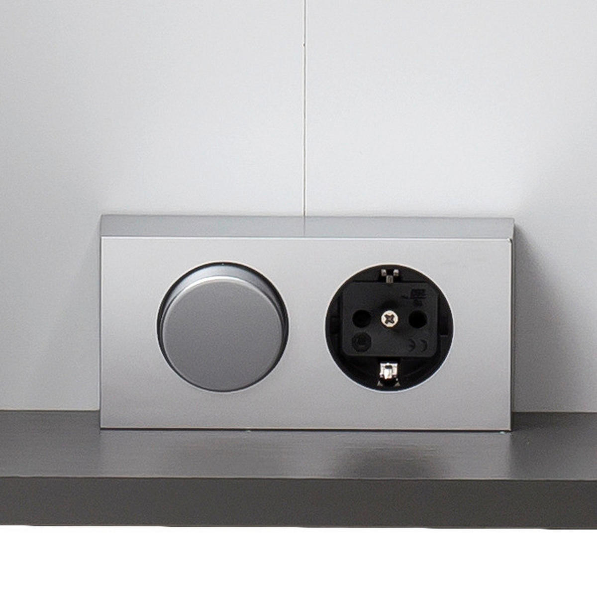 BADEZIMMER  in 80 cm  - Dunkelgrau/Grau, KONVENTIONELL, Glas/Holzwerkstoff (80cm) - Held