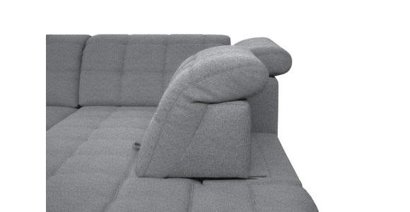 ECKSOFA in Webstoff Grau 216/297 cm - Schwarz/Grau, Design, Holz/Textil (216/297cm) - Xora