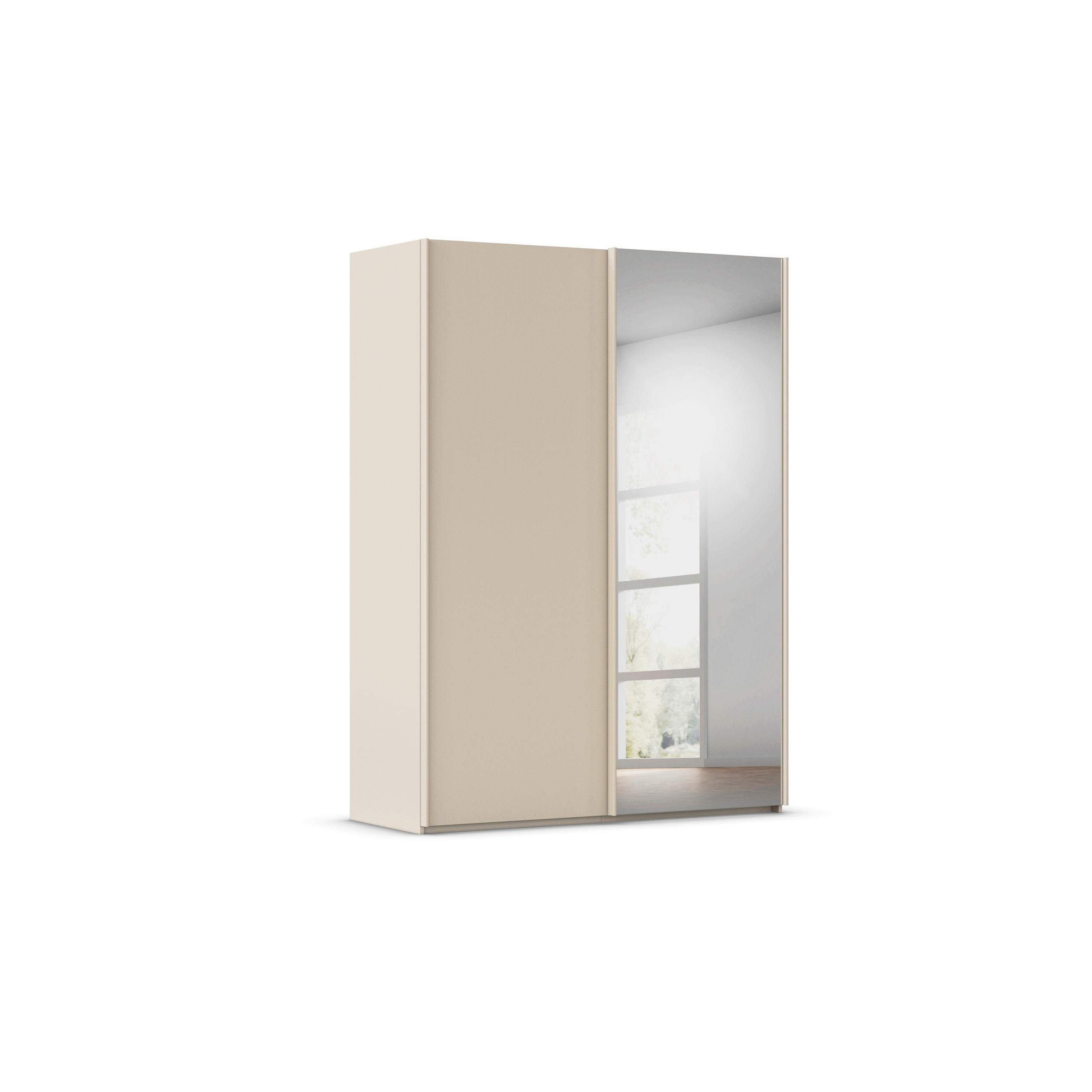 SCHWEBETÜRENSCHRANK 162/223/69 cm,  in Champagner, 2 Tür(en)  - Champagner, Basics, Glas/Holzwerkstoff (162/223/69cm) - Rauch Möbel