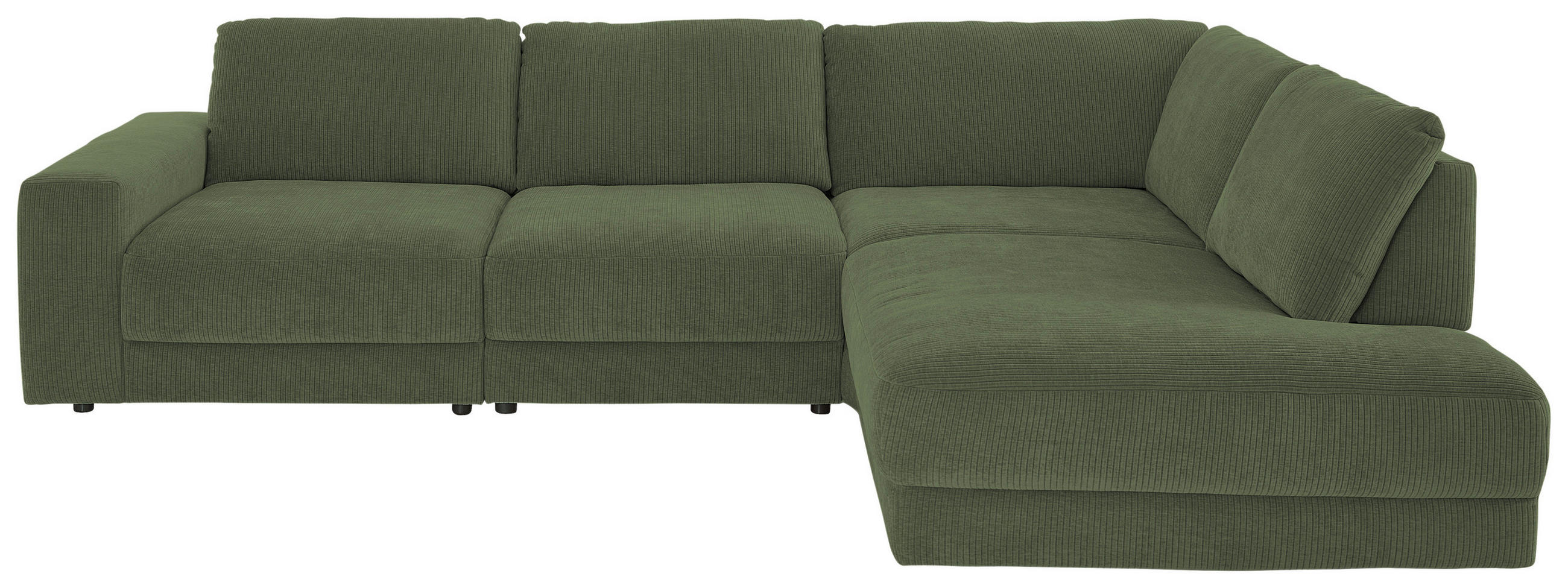 ECKSOFA in Chenille, Jacquard Grün  - Schwarz/Grün, Design, Kunststoff/Textil (316/242cm) - Niels Andersson