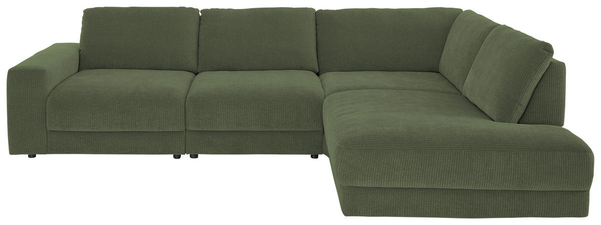 ECKSOFA in Chenille, Jacquard Grün  316/242 cm  - Schwarz/Grün, Design, Kunststoff/Textil (316/242cm) - Niels Andersson