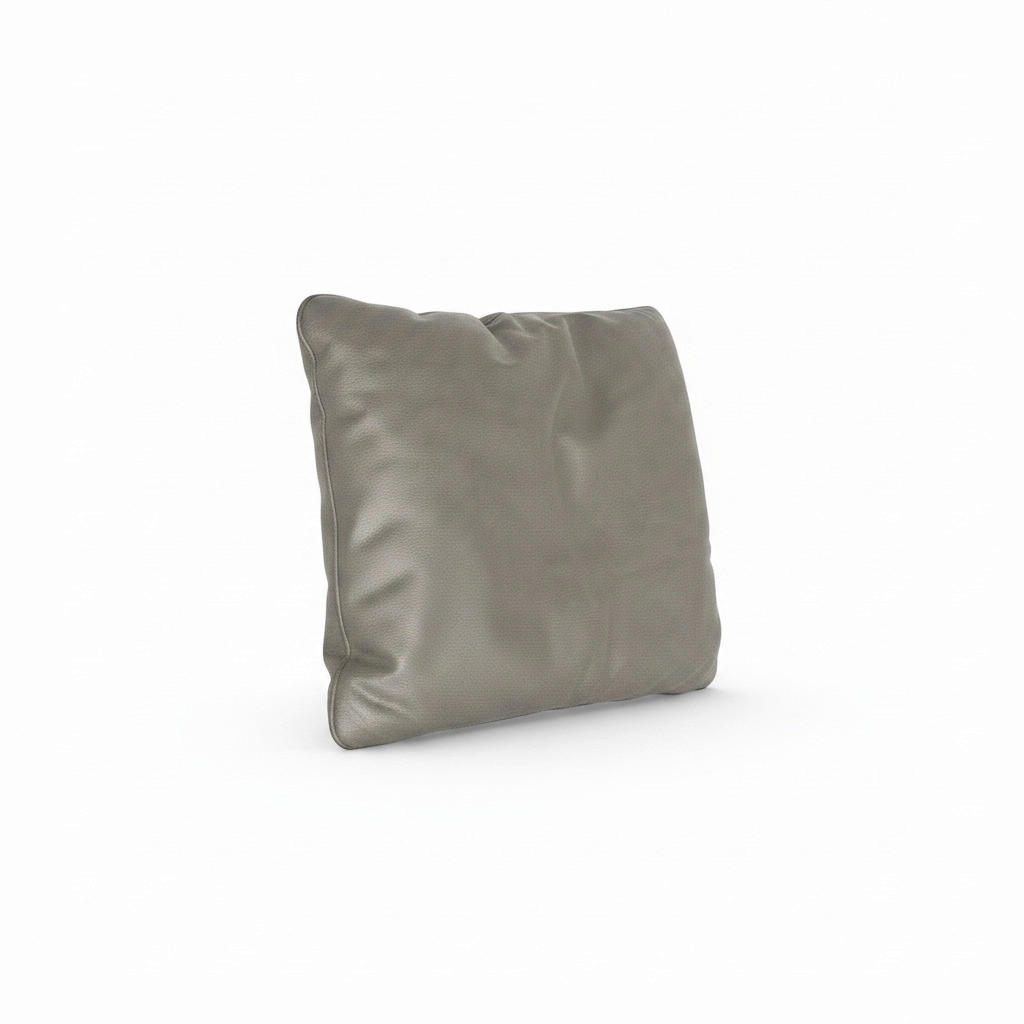 ZIERKISSEN  - Grau, Design, Leder (71/64/15cm) - Livetastic