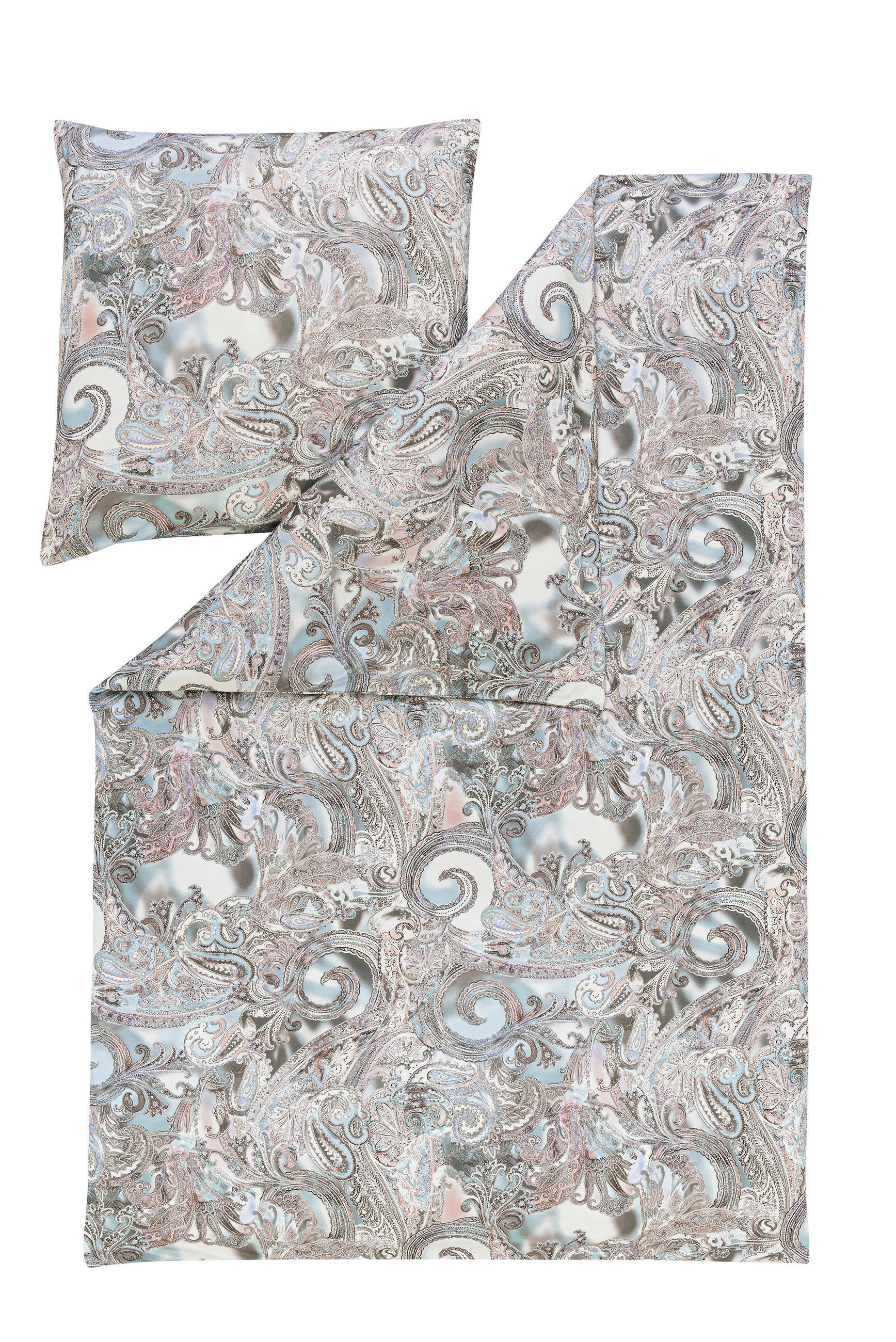 BETTWÄSCHE 155/220 cm Atelier Interlock-Jersey  - Hellblau/Grau, Design, Textil (155/220cm) - Estella
