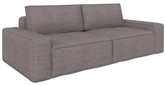 SCHLAFSOFA mit Liegefunktion, Schlafen auf Sitzhöhe, Rücken echt Webstoff Dunkelgrau - Dunkelgrau/Schwarz, KONVENTIONELL, Kunststoff/Textil (256/83/115cm) - Carryhome