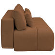 BOXSPRINGSOFA in Chenille Rostfarben  - Rostfarben/Schwarz, MODERN, Kunststoff/Textil (210/72/105cm) - Cantus