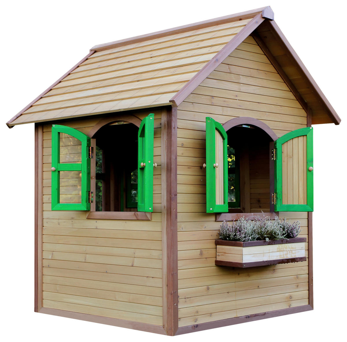SPIELHAUS 137/175/151 cm SPIELHAUS JULIA  - Braun/Grün, KONVENTIONELL, Holz (137/175/151cm) - Ambia Garden