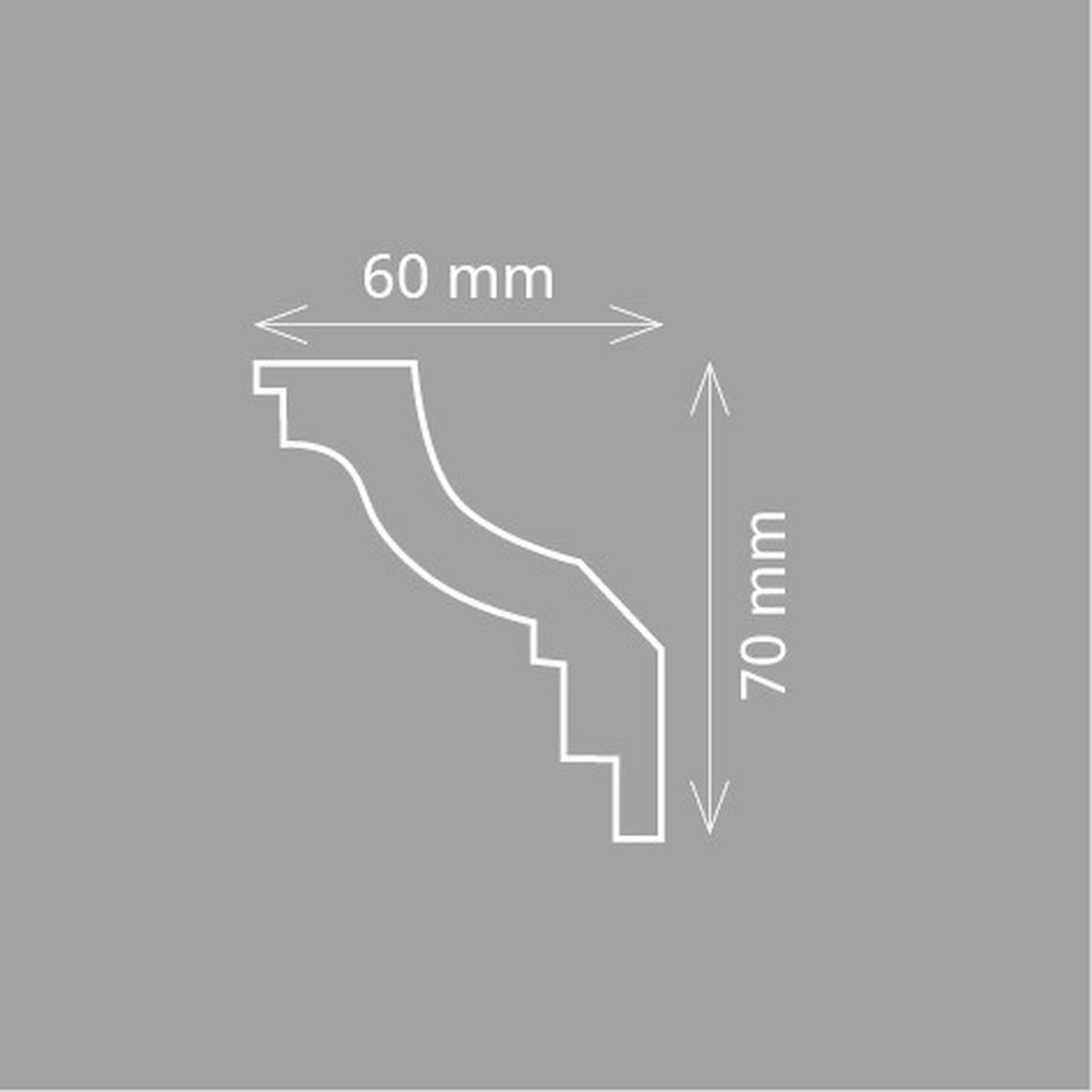 ZIERLEISTE 200/6,0/7,0 cm Weiß Kunststoff  - Weiß, MODERN, Kunststoff (200/6,0/7,0cm)