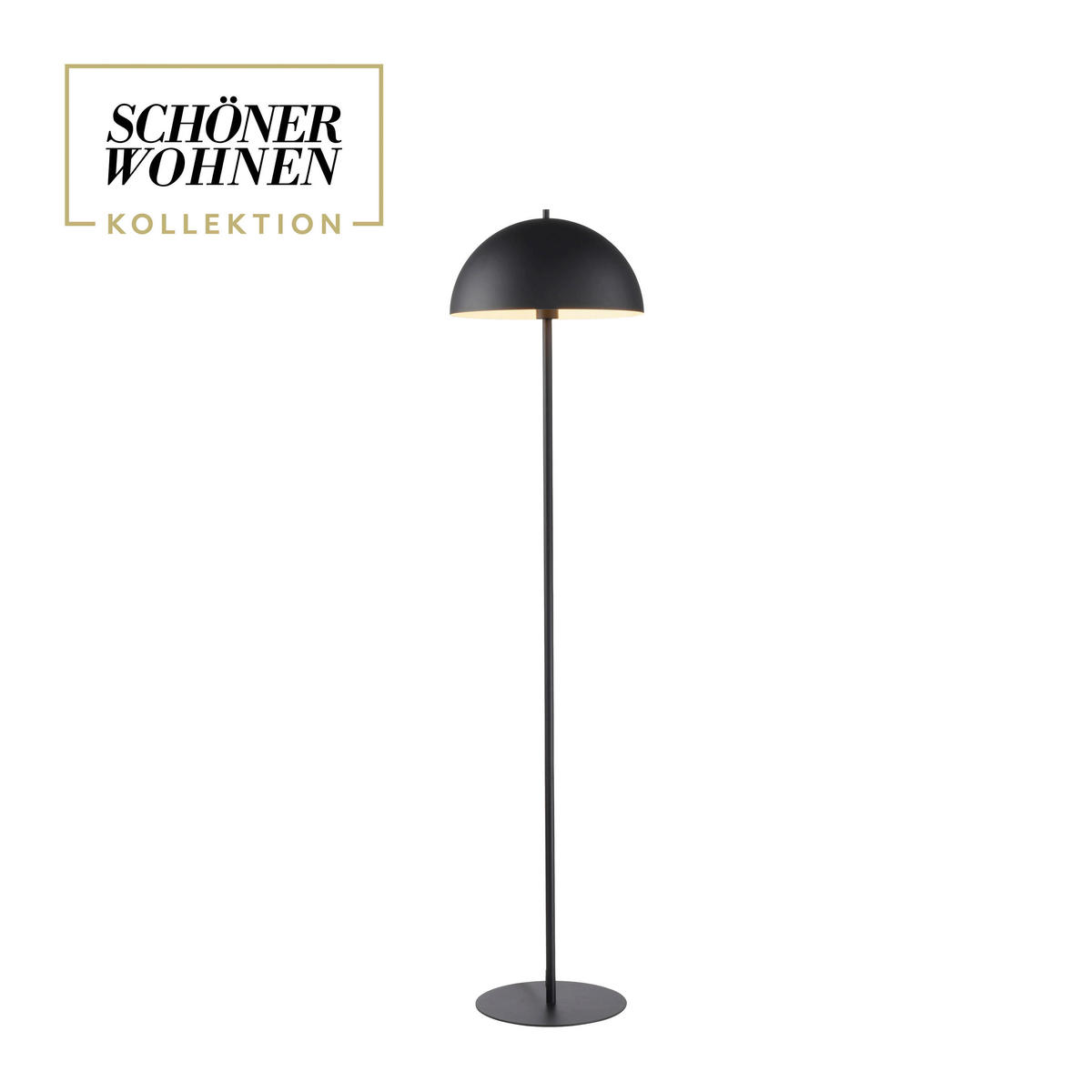 LED-STEHLEUCHTE SW ALI 38/38/155 cm   - Sandfarben/Schwarz, Design, Glas/Kunststoff (38/38/155cm) - Schöner Wohnen