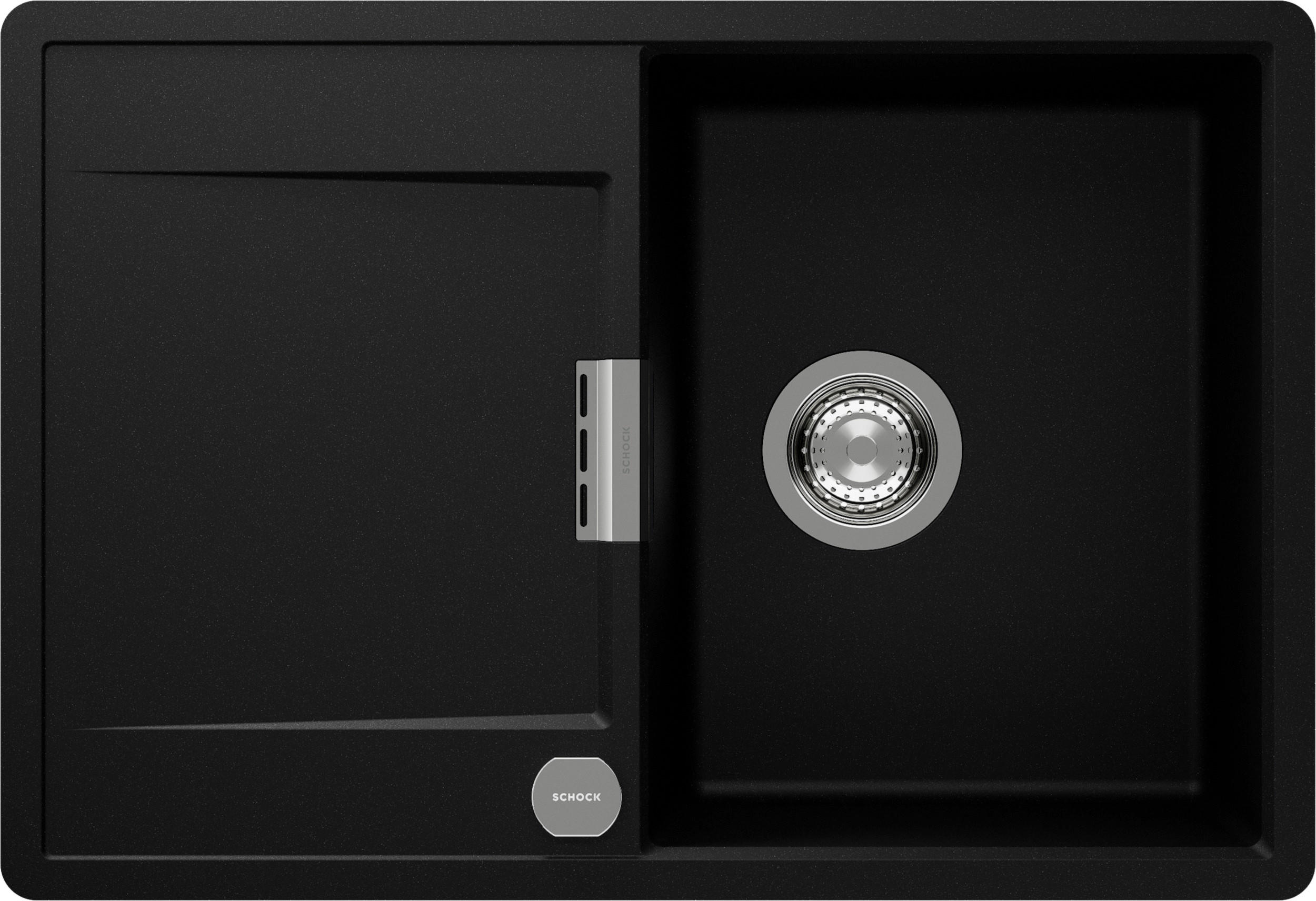 SPÜLE MOND100SFBPUR  - Schwarz, Basics, Stein (74/30,5/51cm) - Schock