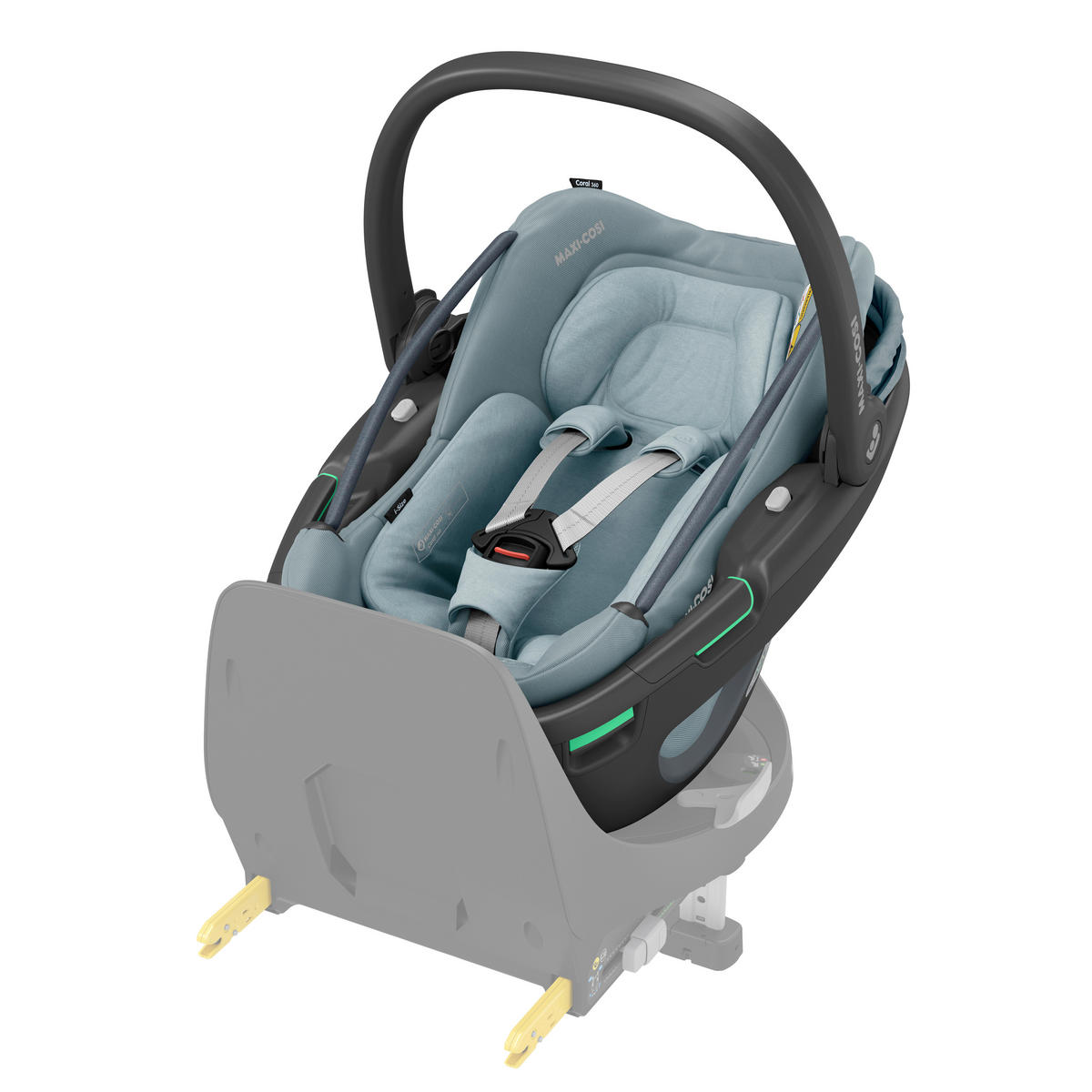 BILBARNSTOL Coral 360  - ljusgrå/svart, Basics, metall/textil (44/58/68cm) - Maxi-Cosi