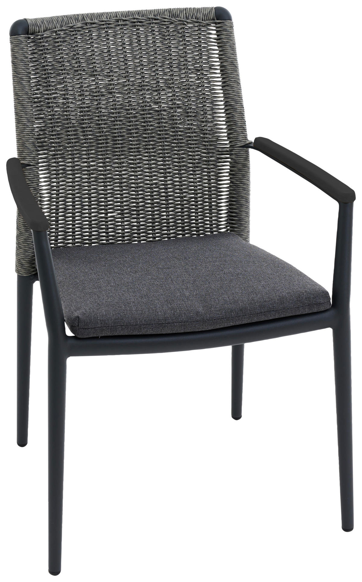 STAPELSESSEL Aluminium Grau  - Anthrazit/Grau, Design, Kunststoff/Textil (56,5/84/62cm) - Siena Garden