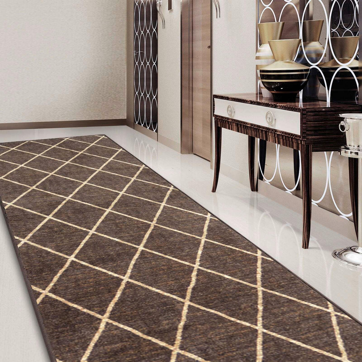 WEBTEPPICH 80/150 cm Cosenza Braun, Beige  - Beige/Braun, Design, Kunststoff/Textil (80/150cm) - Novel