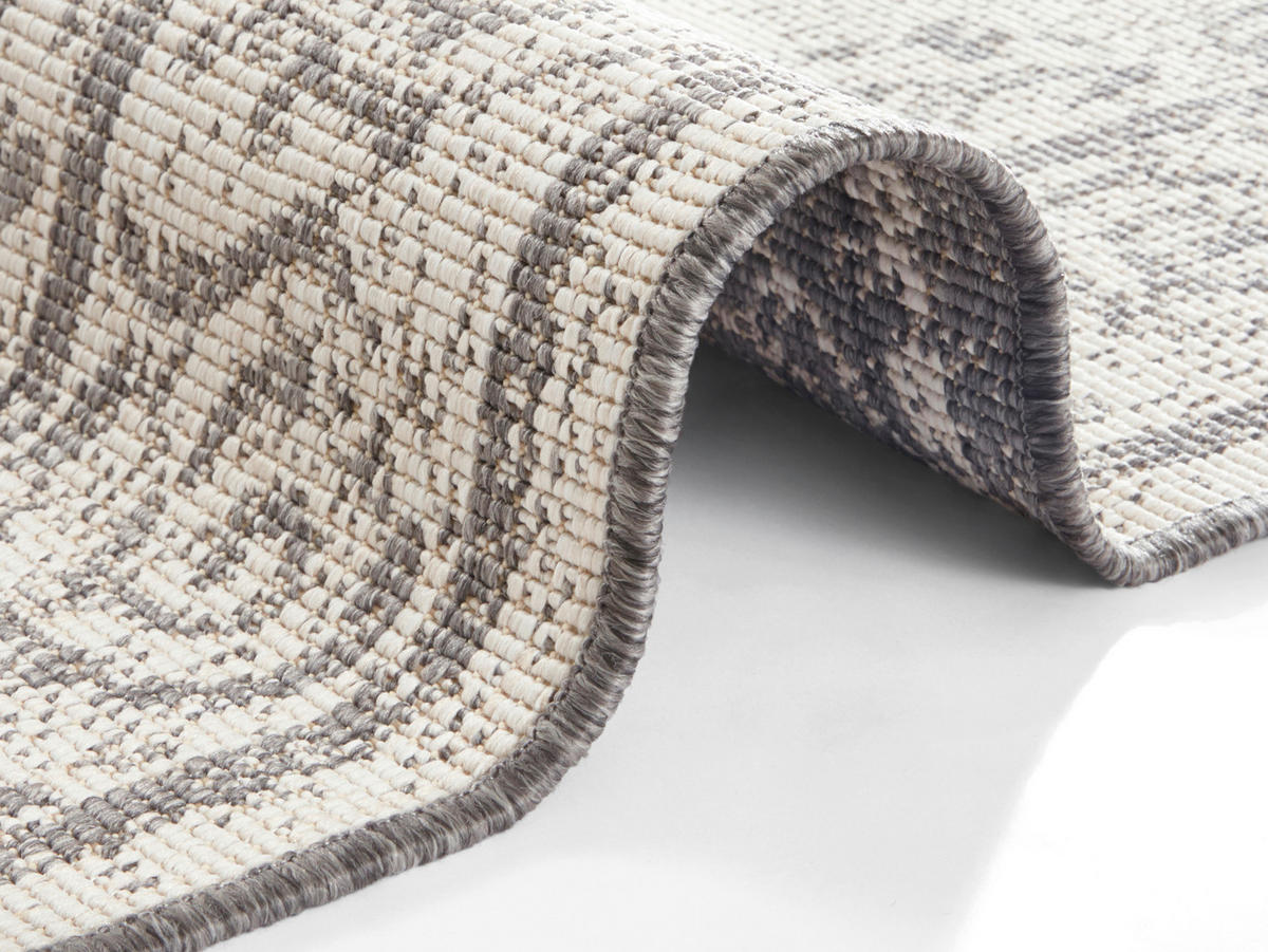 OUTDOORTEPPICH 80/150 cm Twin Supreme Creme, Grau  - Creme/Grau, Design, Kunststoff (80/150cm)
