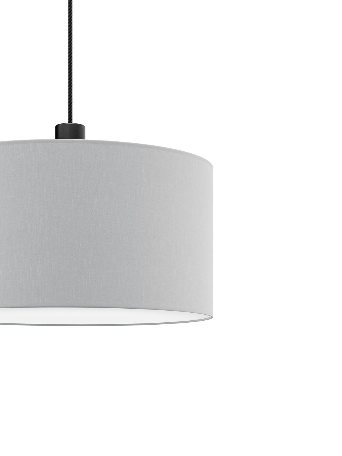 FÜGGŐLÁMPA 50/130 cm  - világosszürke, Basics, műanyag/textil (50/130cm)