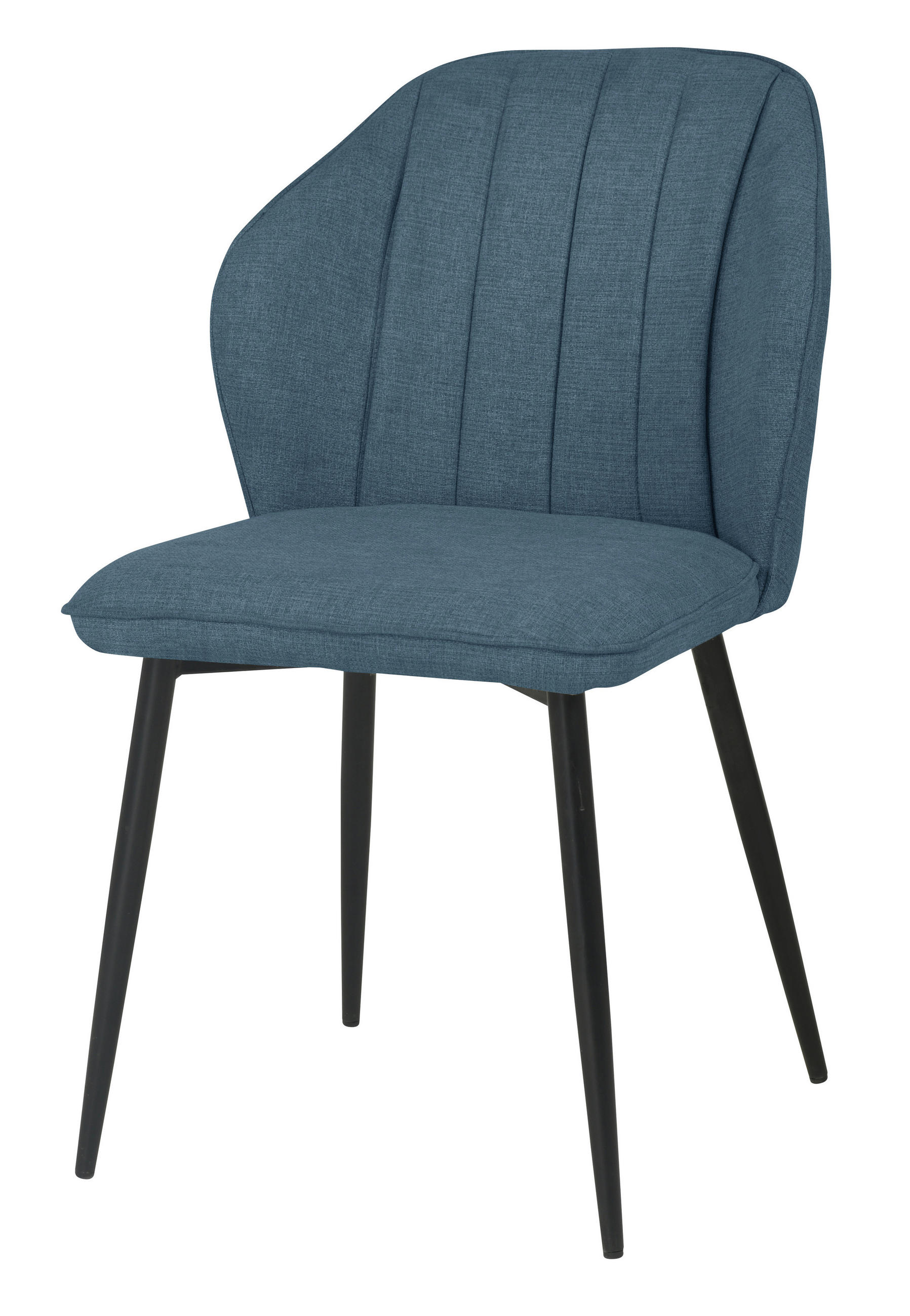STOL, les, kovina, tekstil modra  - modra/črna, Moderno, kovina/tekstil (52.5/86/60cm) - Xora