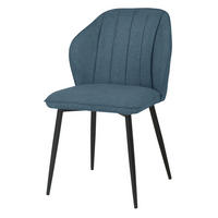 STOL, les, kovina, tekstil modra  - modra/črna, Moderno, kovina/tekstil (52.5/86/60cm) - Xora