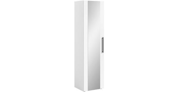 GARDEROBENSCHRANK  in 55/200/47 cm  - Schwarz/Weiß, MODERN, Glas/Holzwerkstoff (55/200/47cm) - Voleo