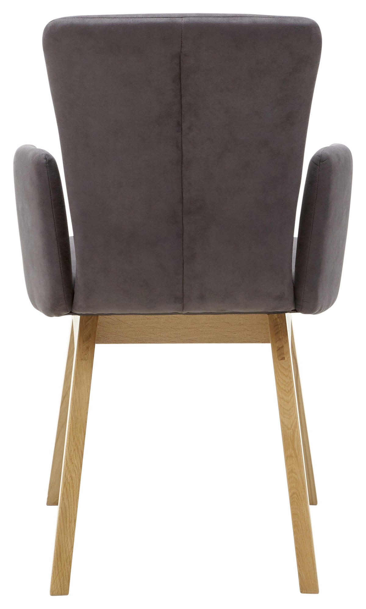 ARMLEHNSTUHL  in Mikrofaser  - Eichefarben/Anthrazit, KONVENTIONELL, Holz/Textil (57/91/66cm) - Dieter Knoll