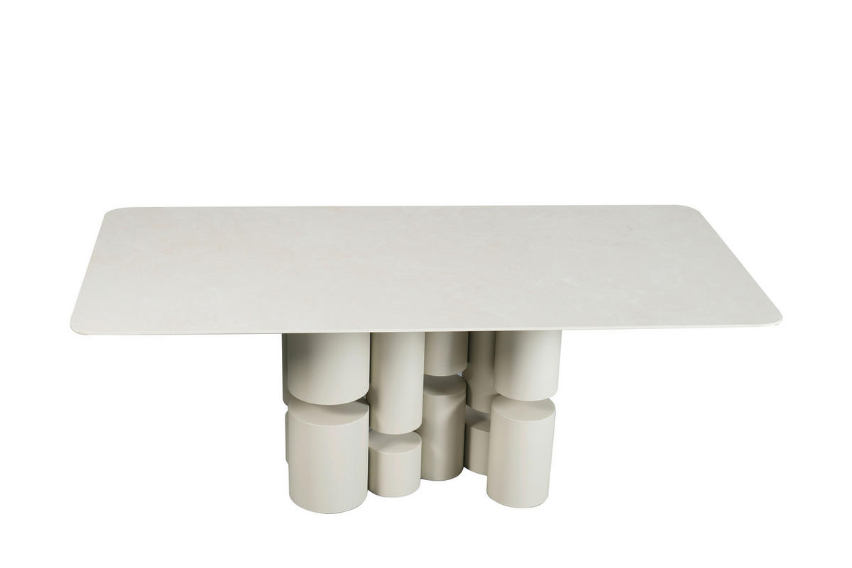 ESSTISCH in Metall, Keramik, Holzwerkstoff 200/100/76 cm  - Beige, Design, Keramik/Holzwerkstoff (200/100/76cm) - Belluti