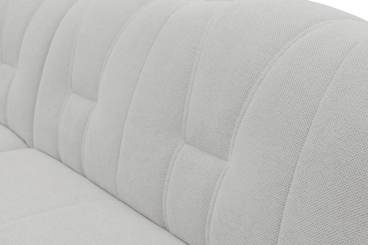 ECKSCHLAFSOFA  FLORES FK Silberfarben Mikrofaser  - Silberfarben/Schwarz, KONVENTIONELL, Kunststoff/Textil (142/231cm) - MID.YOU